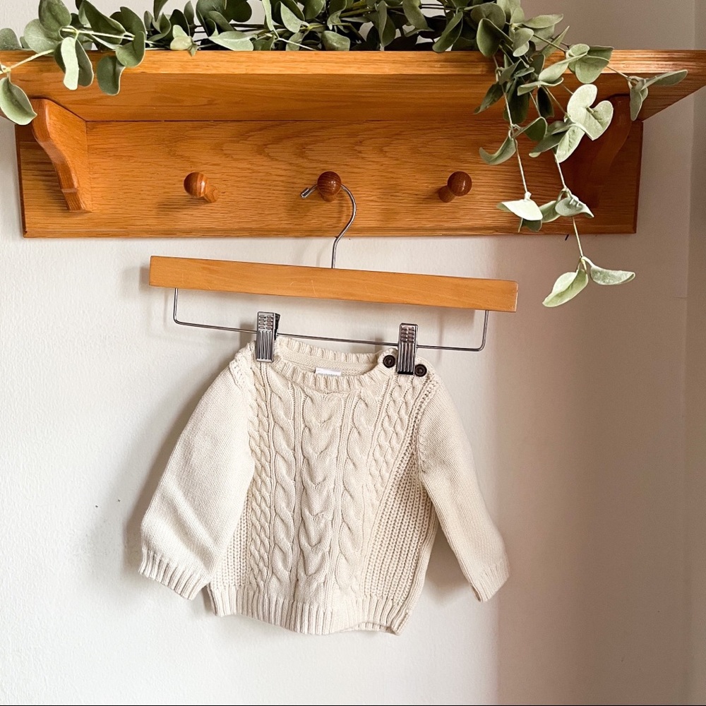 GYMBOREE cream cable knit sweater